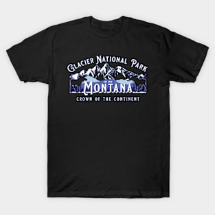 Vintage Glacier National Park Montana Hiking Camping T-Shirt